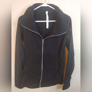 Lululemon Black Ribbed Full Zip Jacket, Size 6